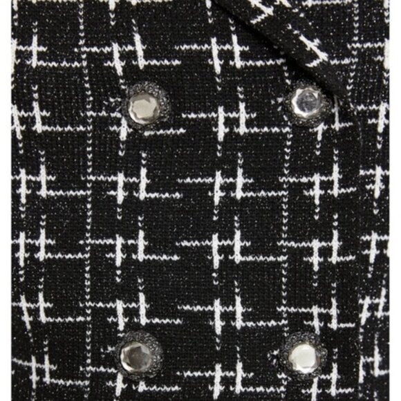 ZARA Metallic Knit Blazer Jacket Size Medium NWT - Picture 4 of 5